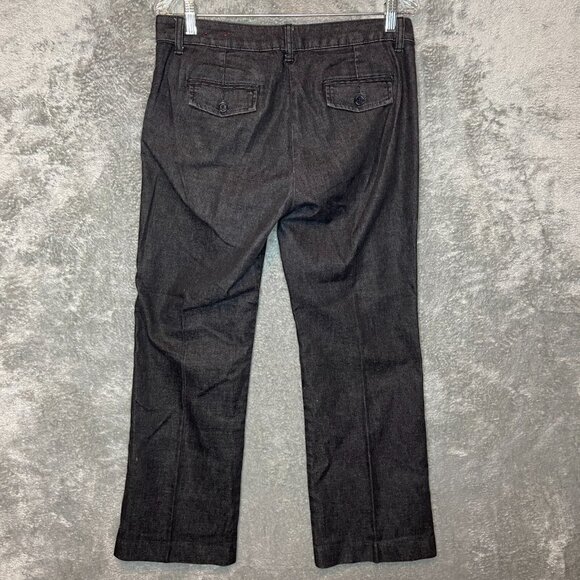 Talbots Women Classic Mid Rise Dark Gray Bootcut Stretch Denim Jean Trouser 10P - Picture 2 of 13